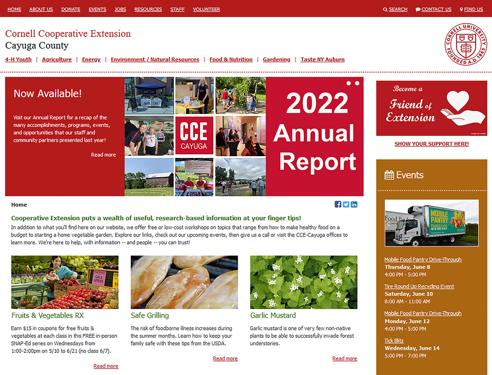 Cornell Cooperative Extension Of Cayuga County Launches New Website