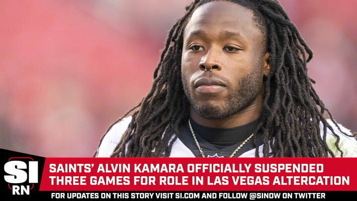 Saints RB Alvin Kamara suspended 3 games for role in 2022 Vegas