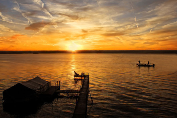 Sunrise on the Cayuga Lake