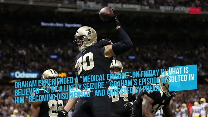 New Orleans Saints tight end Jimmy Graham taken into custody after