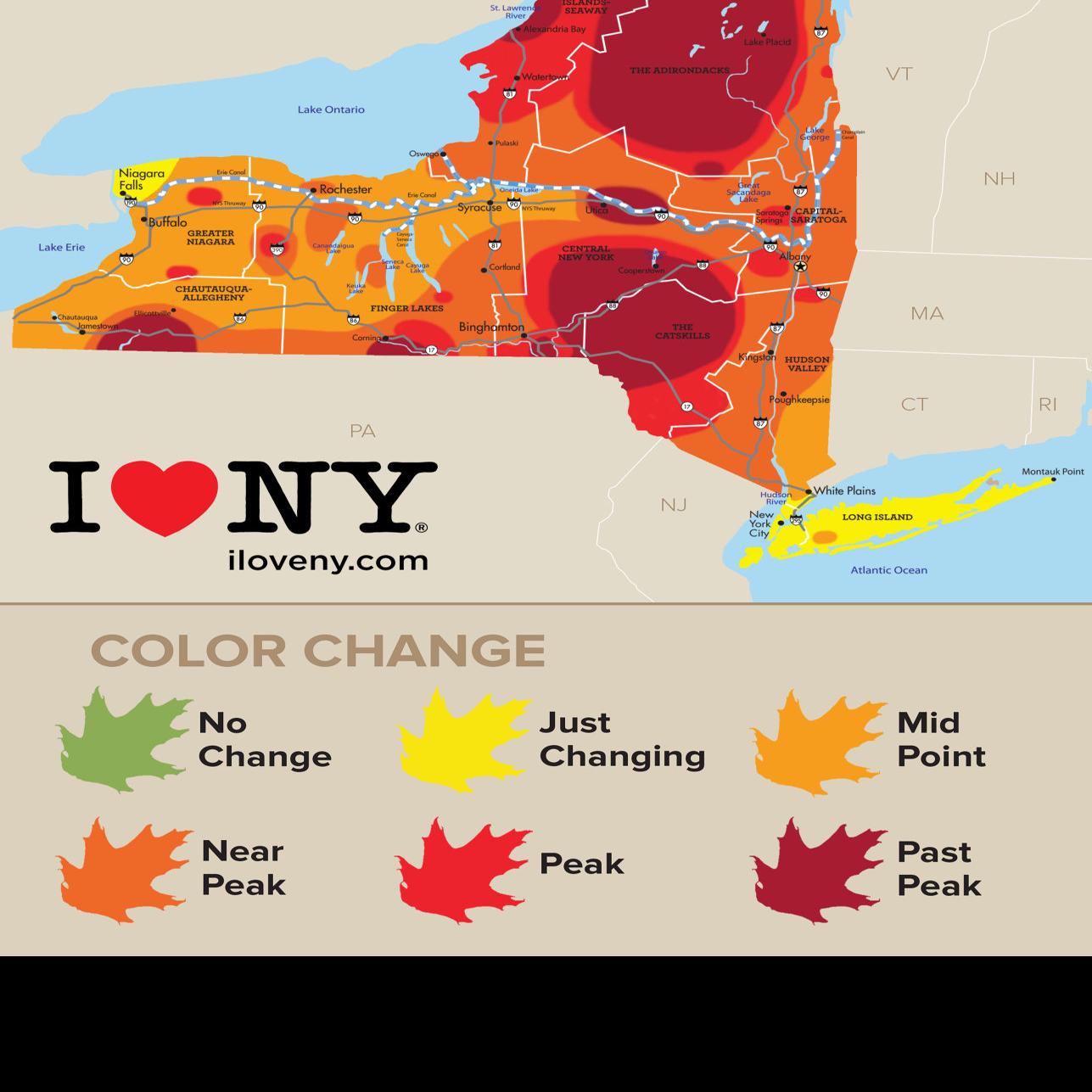 Ny Fall Foliage 2022 Map October 28th