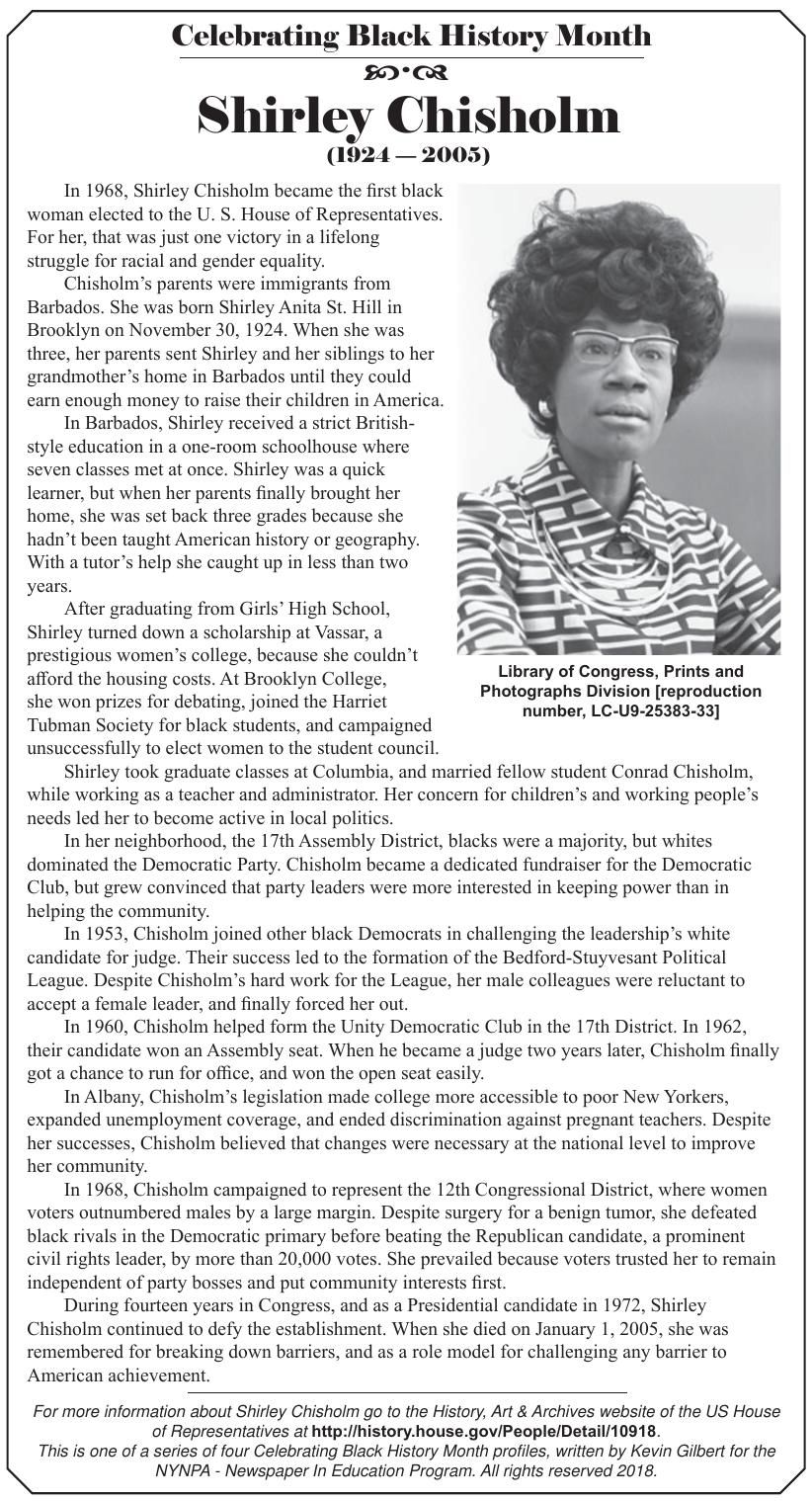 rhetorical analysis essay about shirley chisholm's bid for presidency