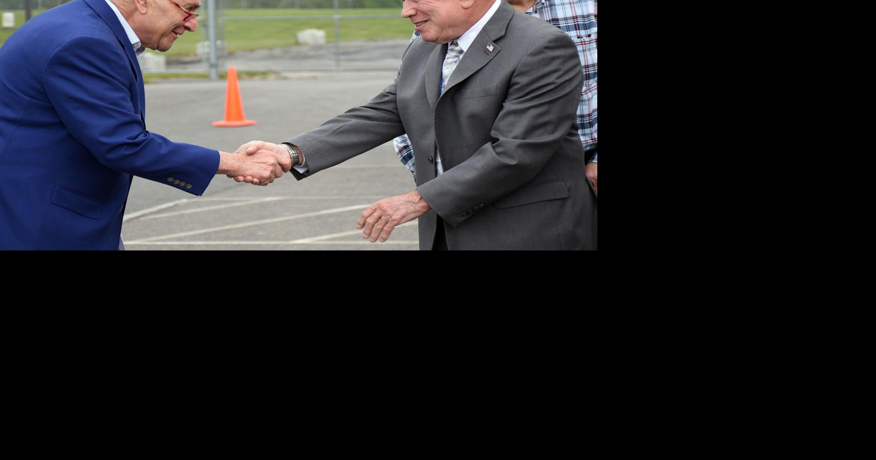 In Cayuga County, Schumer says bipartisan solution needed to avoid default
