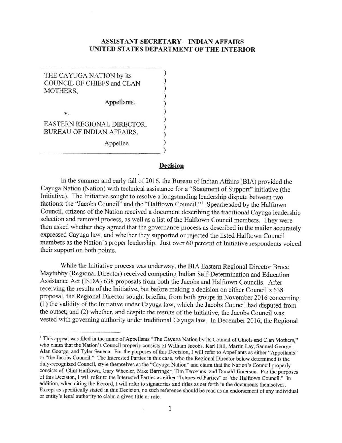 U S Department Of The Interior Indian Affairs Decision Auburnpub Com