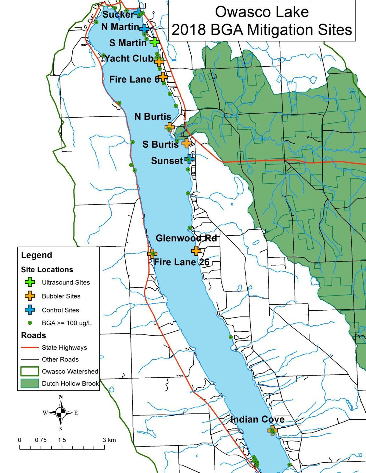 Owasco Lake Fishing Map To Fight Algal Blooms, Aerators And Ultrasound Being Tested In Owasco Lake  | Local News | Auburn, Ny | Auburnpub.com | Auburnpub.com