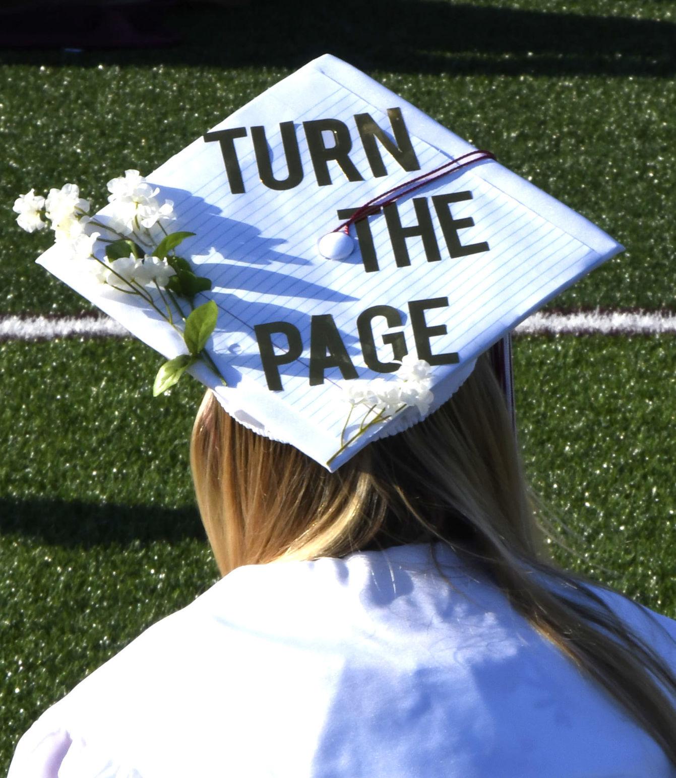 Port Byron High School seniors gather outdoors for graduation ceremony