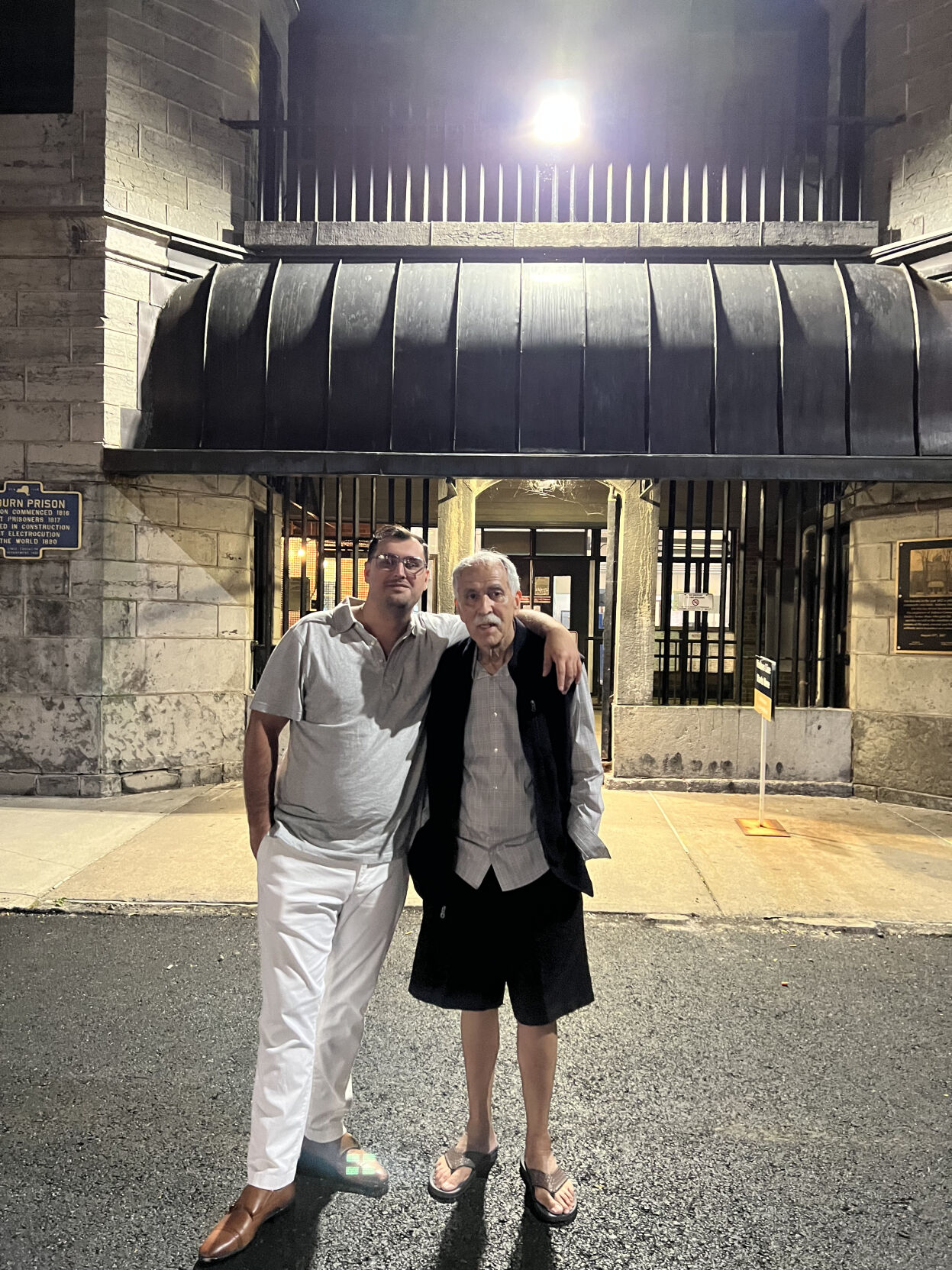 Grandfather and I in front of Auburn Prison.jpg