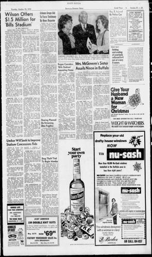 Bills stadium Wilson offer 1972