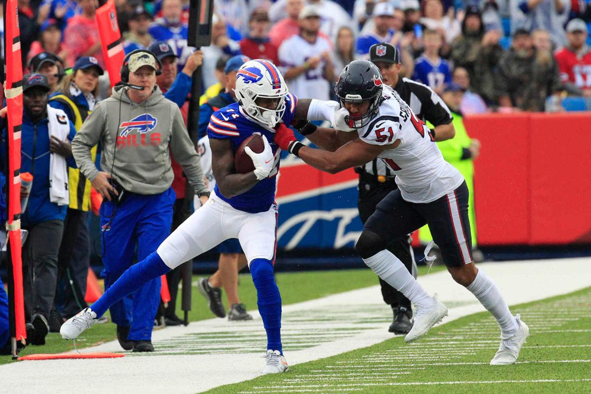 What record Stefon Diggs set in Buffalo Bills' last game vs. Texans