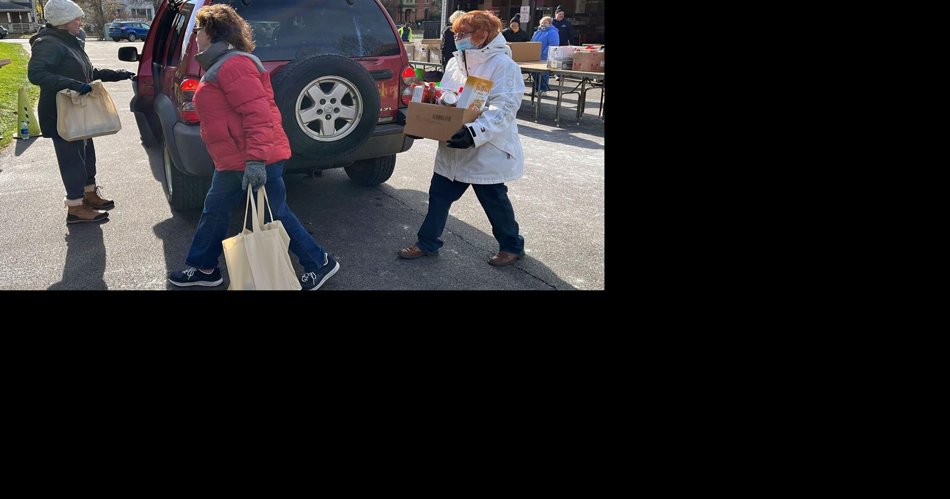 Drivethru holiday cheer at the St. Alphonsus food pantry Thanksgiving