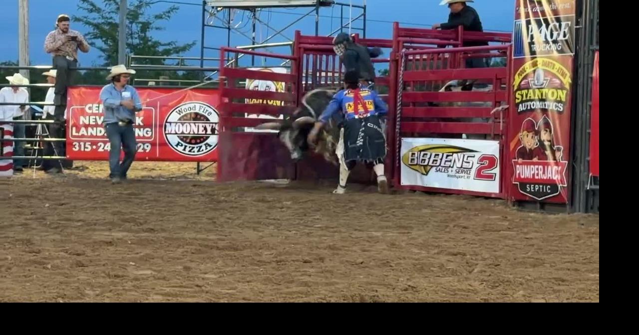  Bull riding at Stampede Rodeo in Throop
