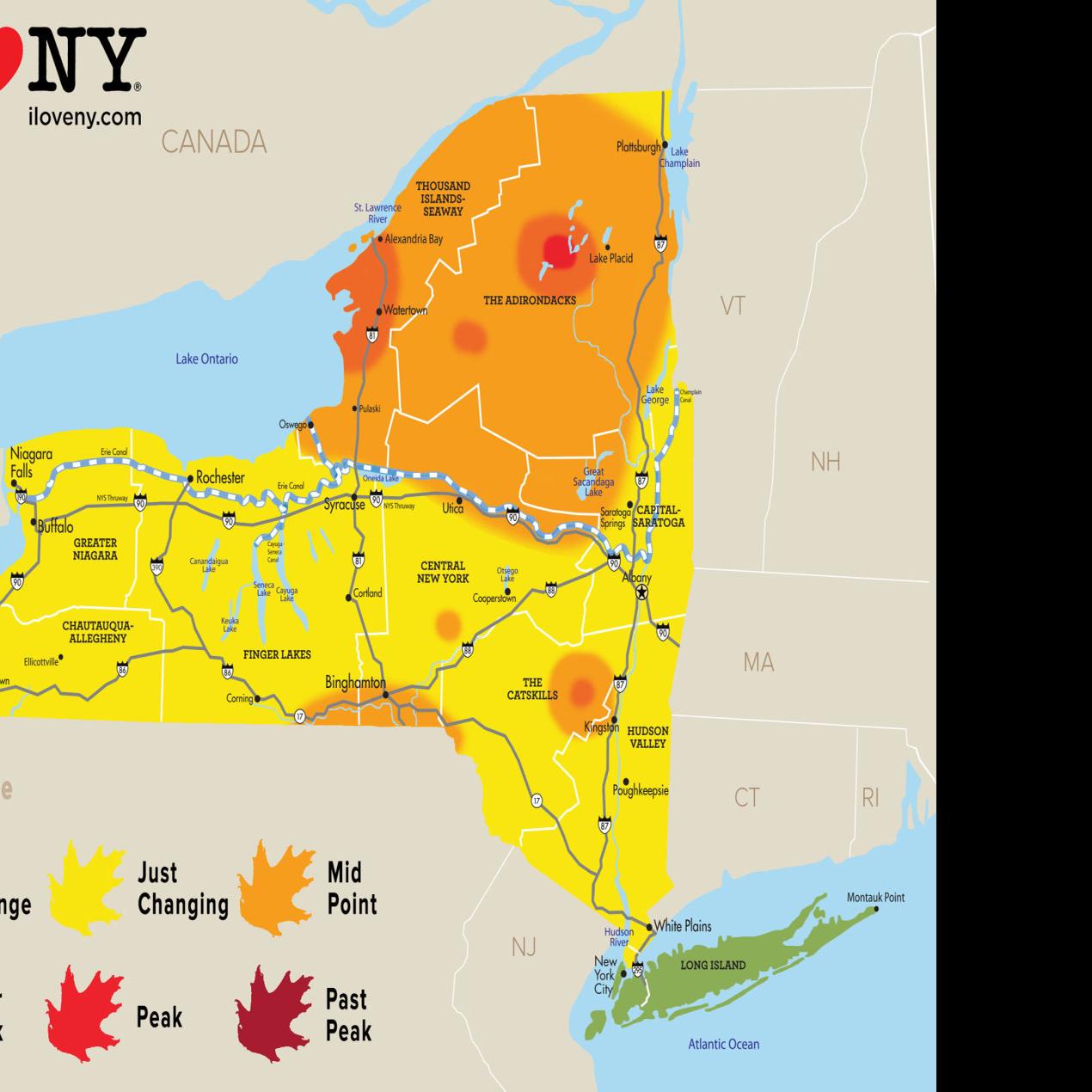 New York State Fall Foliage Map New York state fall foliage report for week of Oct. 3 | Local News 