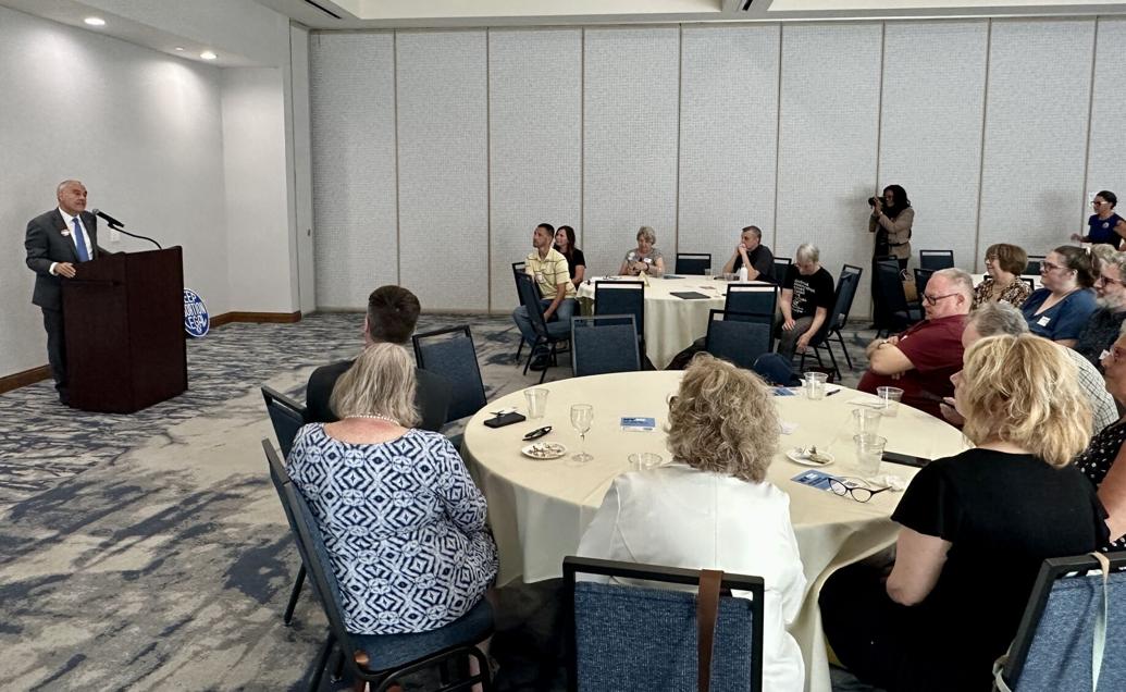 DiNapoli joins Cayuga County Democrats in support of Prop 1