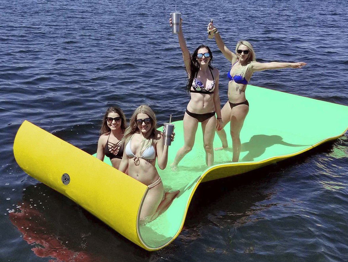 inflatable swim mat