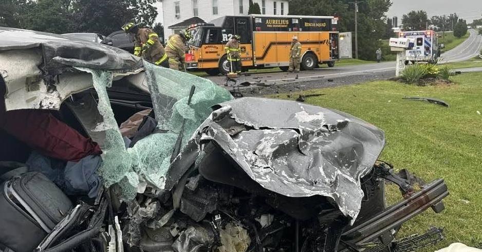 One taken to hospital after head-on crash in Cayuga County