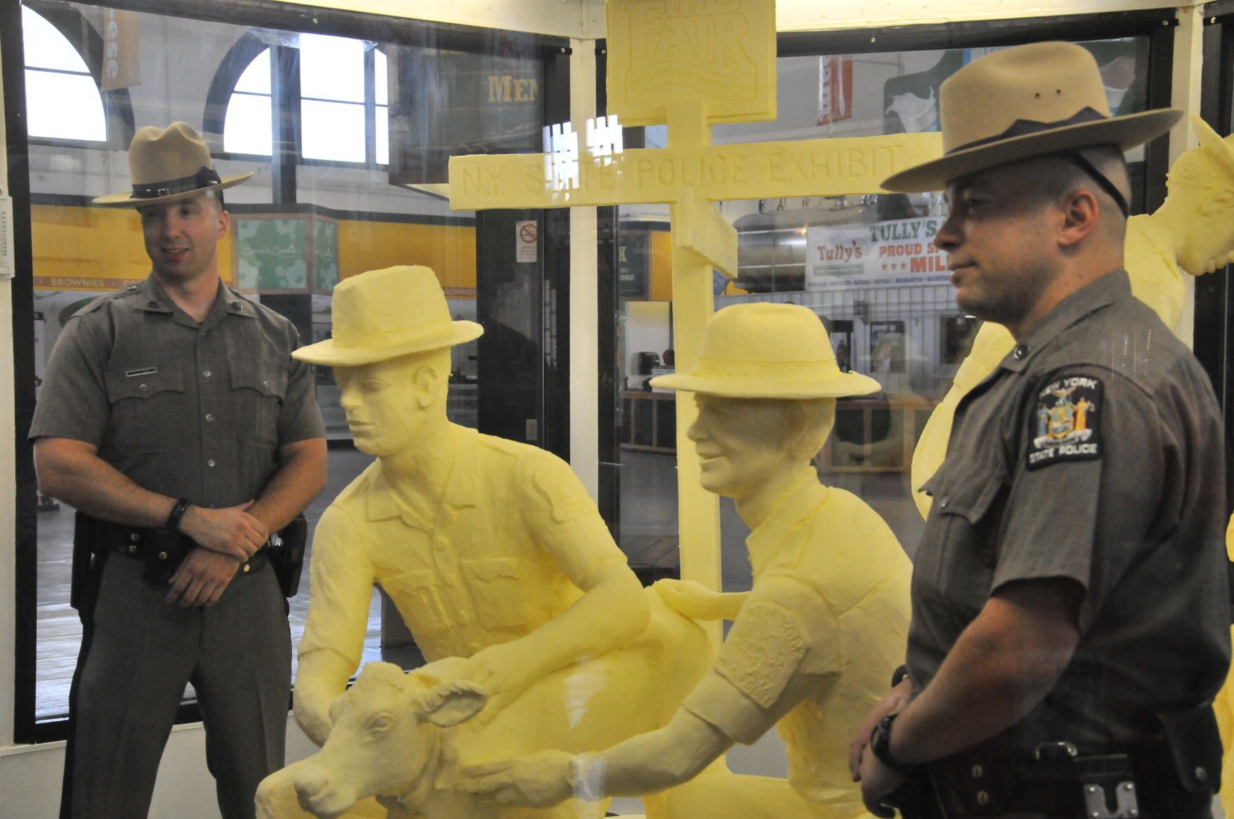 NYS Fair 2017 Butter Sculpture Honors State Troopers