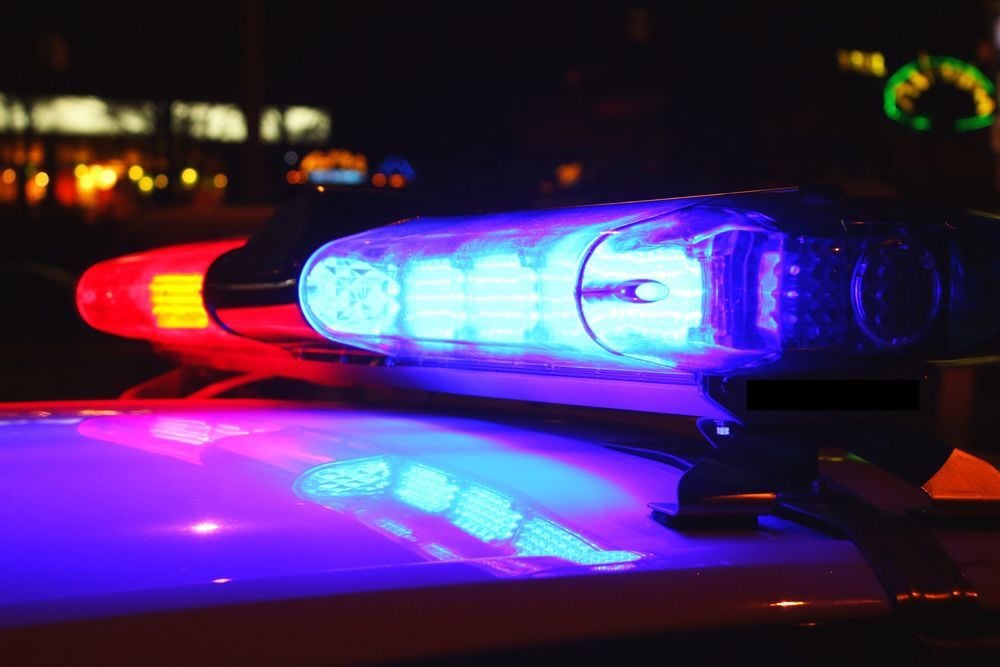 Police car lights