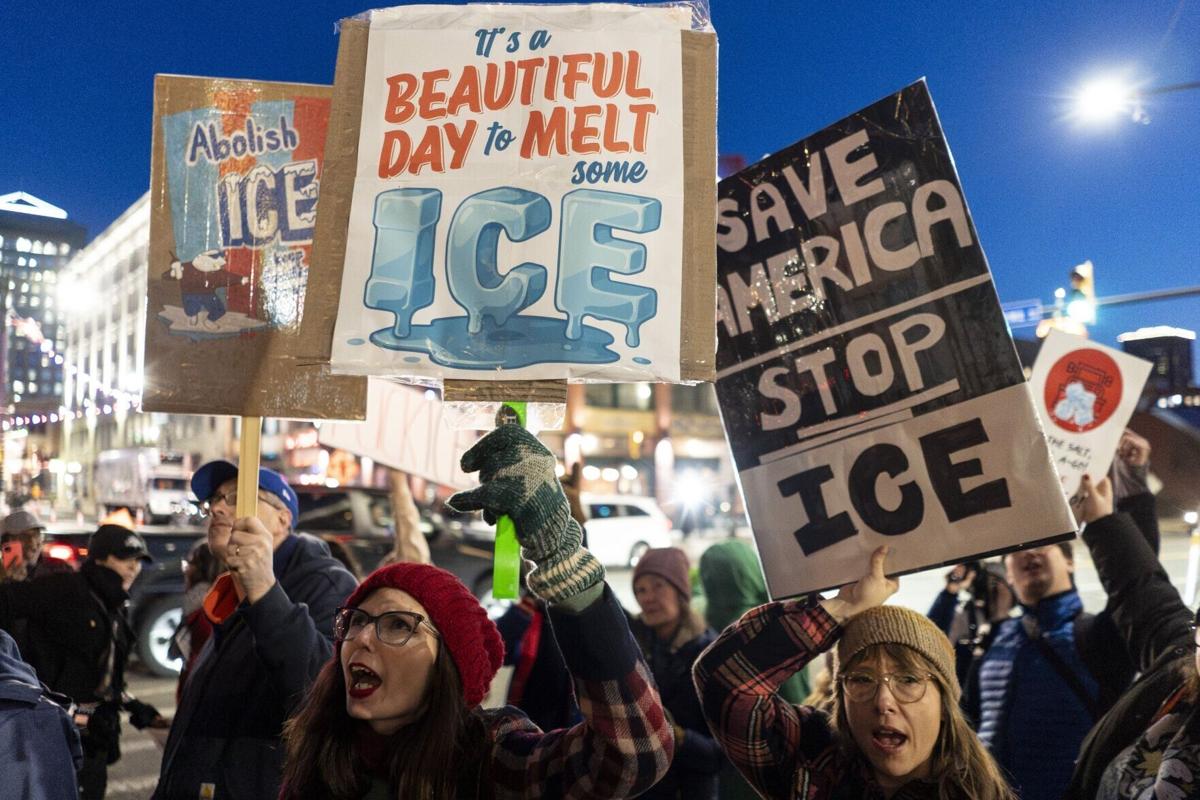 Hundreds protest ICE in downtown Buffalo (copy)