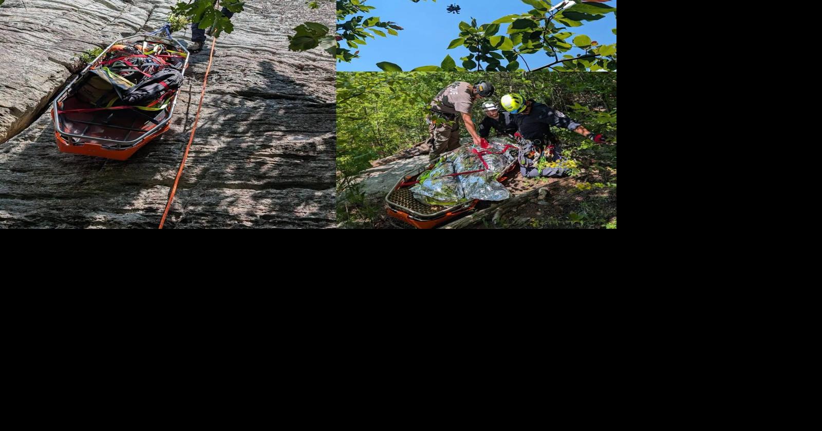 Linville Central Rescue Squad assists in extraction from Shortoff Mountain
