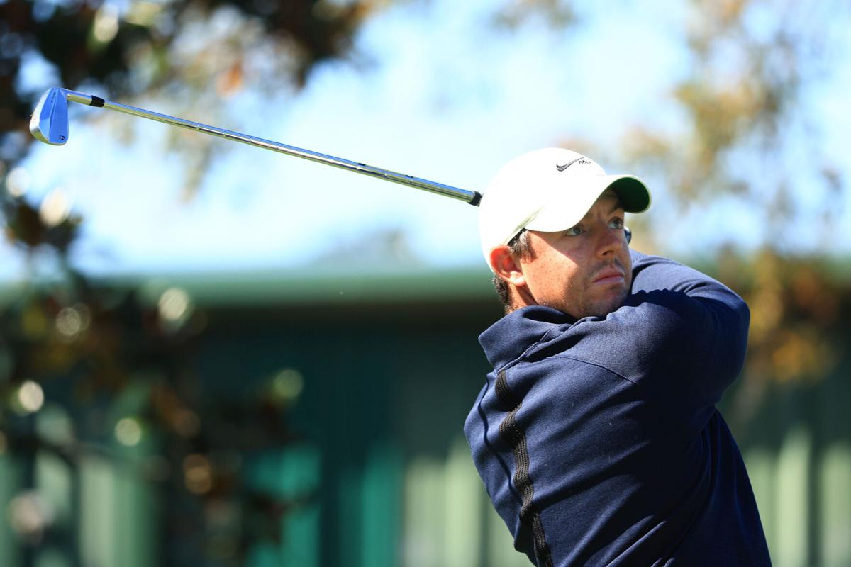 Rory McIlroy of Northern Ireland plays his shot from the 2nd tee during the first round of the Arnold Palmer Invitational Presented by MasterCard at the Bay Hill Club and Lodge in Orlando, Florida, on Thursday, March 4, 2021.