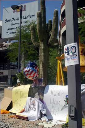 Saving the locker of former Cardinals safety and military hero Pat Tillman,  who was killed in action