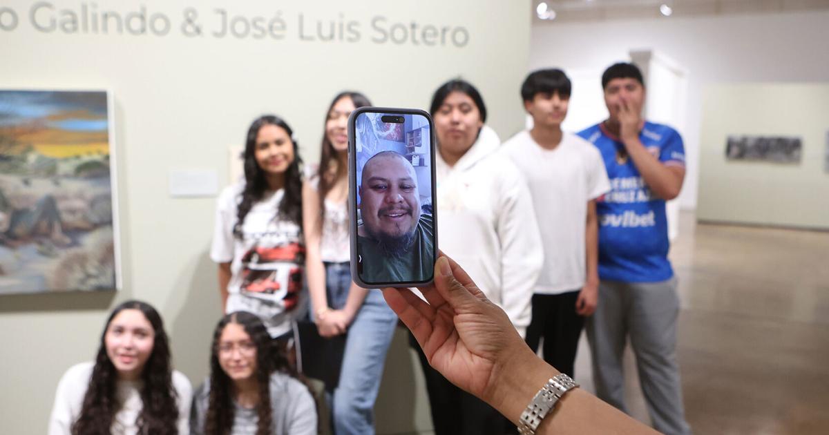 Coconino High School students visit Coconino Center of the Arts exhibit after meeting artist
