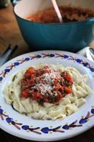 Invigorate your fall senses with fresh pasta in Bolognese sauce