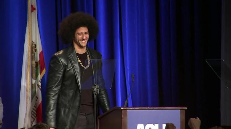 Colin Kaepernick honored with ACLU award