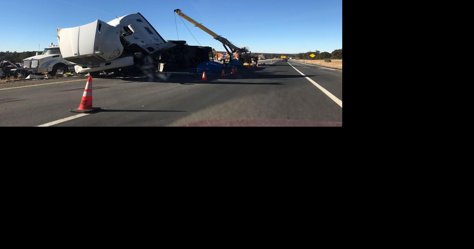 Semi-truck rollover slows traffic on I-40 near Williams | News ...