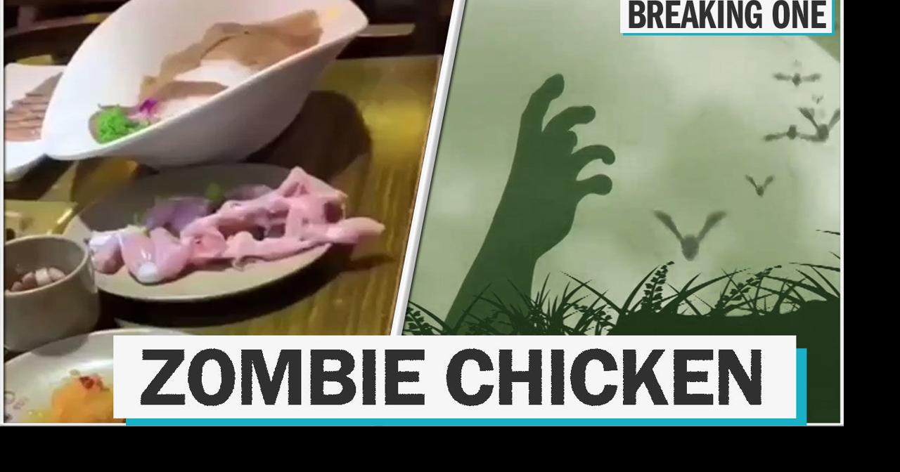 Viral video shows the creepy moment raw chicken jumps off a plate ...
