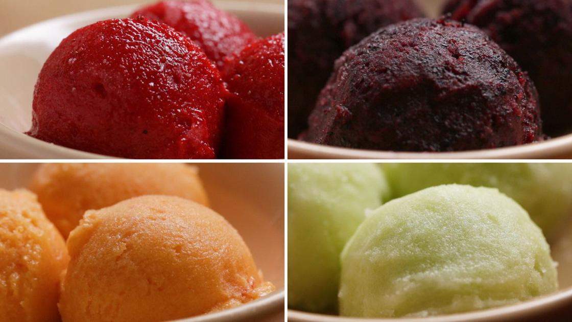 2-Ingredient Sorbet 4 ways