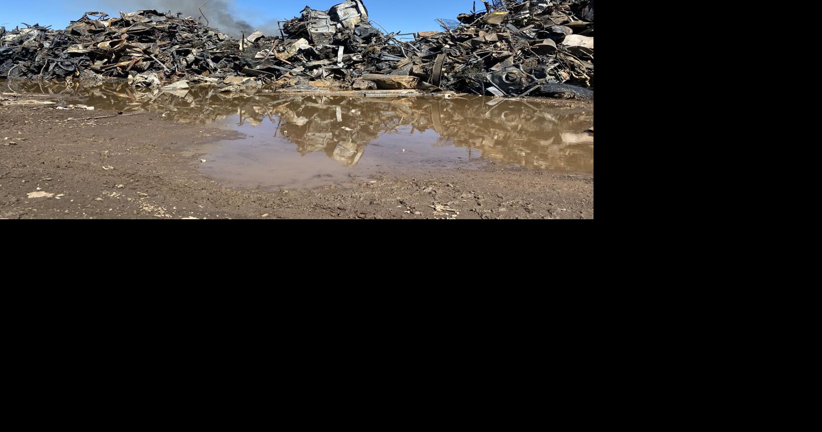 Black smoke on Leupp Road as fire continues to burn at U Pick It