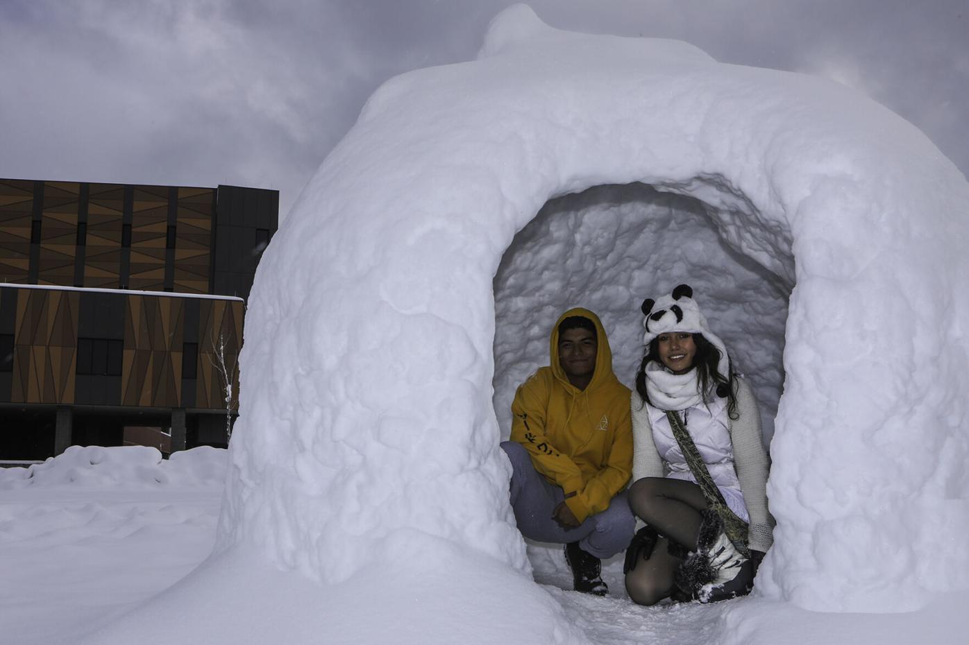 Vermont winter activities: How to build a colorful igloo