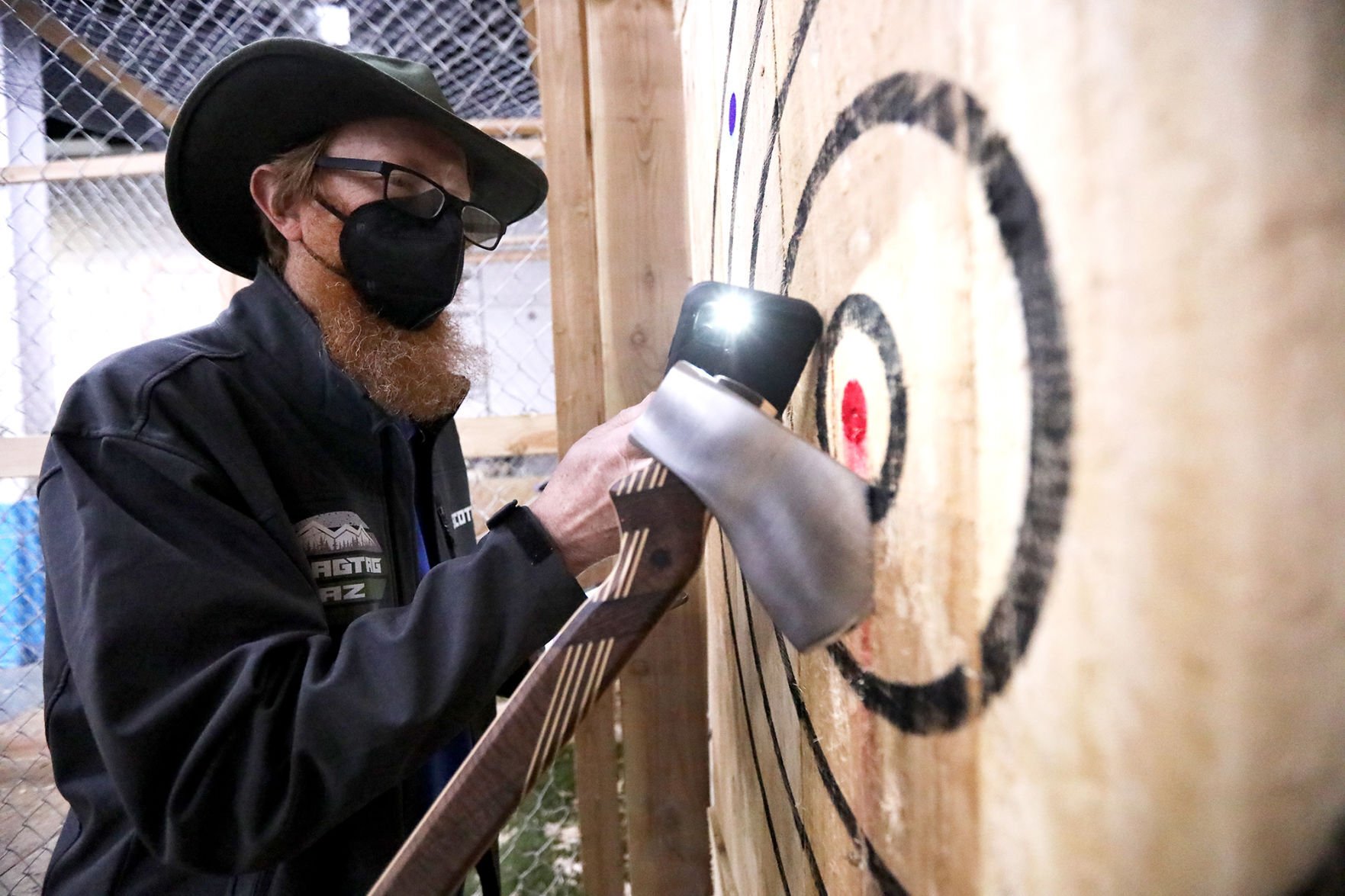 Find your inner lumberjack at FlagTag s axe throwing league Beat