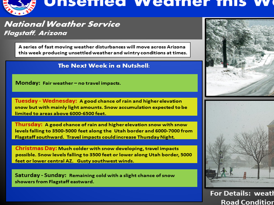 Monday Morning Update Snow In Flagstaff Forecast Tuesday Through Christmas Local Azdailysun Com Live weather warnings, hourly weather updates. snow in flagstaff forecast tuesday