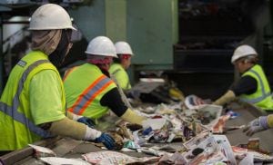 Recycling workers