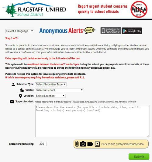 FUSD Anonymous Alerts