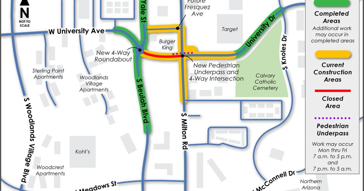 Beulah-University realignment roundabout set to open on Friday, Dec. 6 ...
