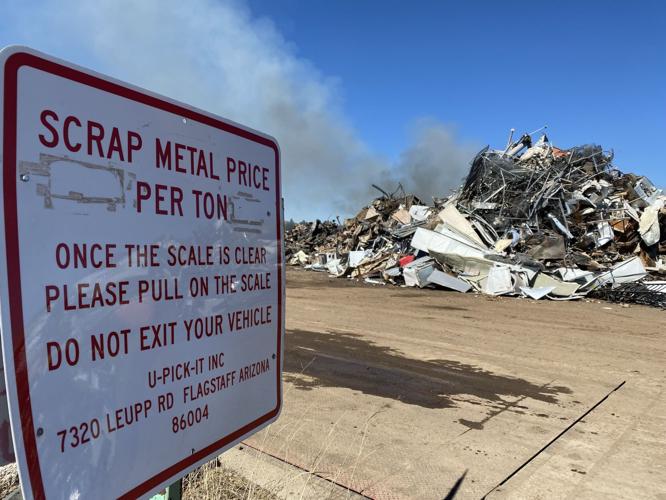 Black smoke on Leupp Road as fire continues to burn at U Pick It