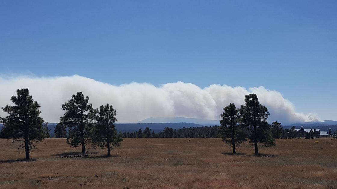 Prescribed burning producing heavy smoke south of Flagstaff