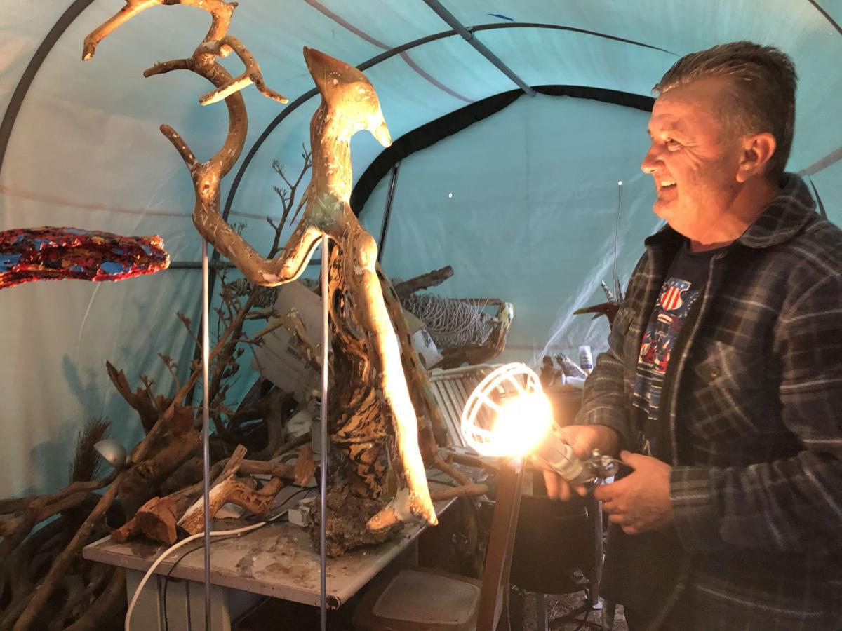 For This Kachina Village Man The Forest Is His Muse And Canvas Local Azdailysun Com Barbaric (comparative more barbaric, superlative most barbaric). for this kachina village man the