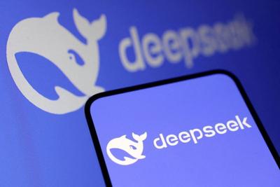 FILE PHOTO: Illustration shows Deepseek logo