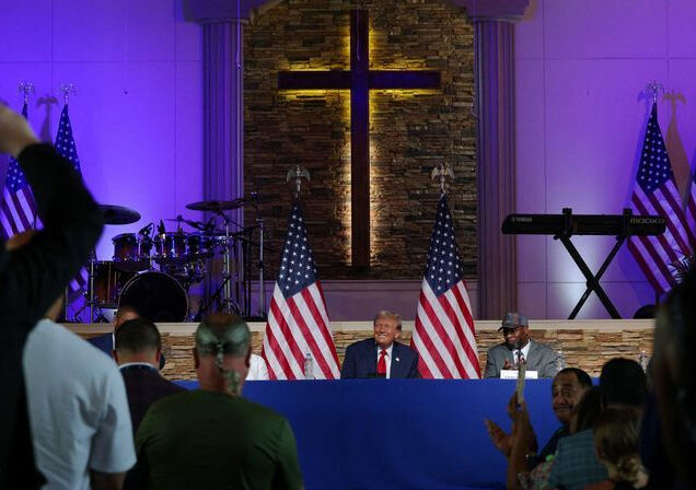 Trump Detroit church