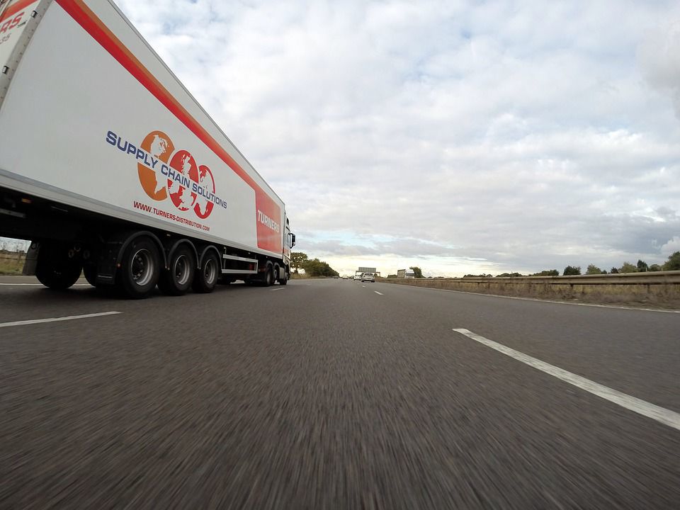 Truck on highway