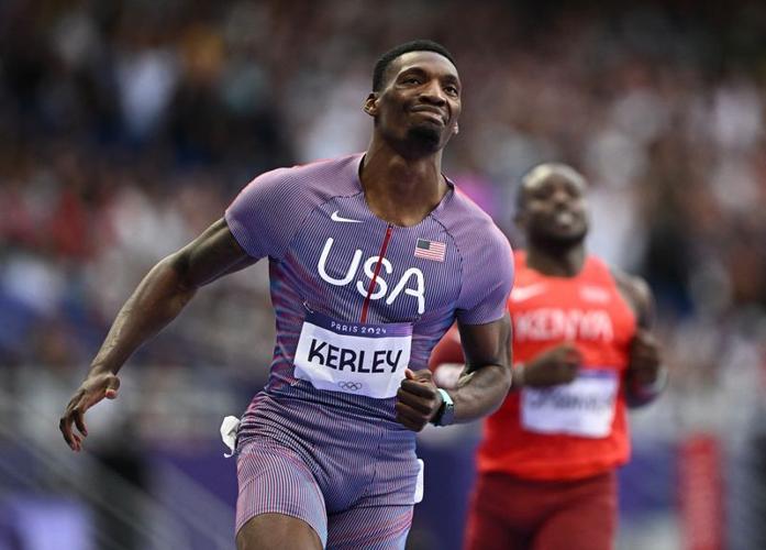 Athletics - Men's 100m Semi-Final 3
