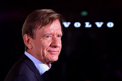 Volvo Cars' CEO Hakan Samuelsson portrayed at the Volvo Showroom, as Volvo Cars was listed on the Nasdaq stock exchange, in Stockholm