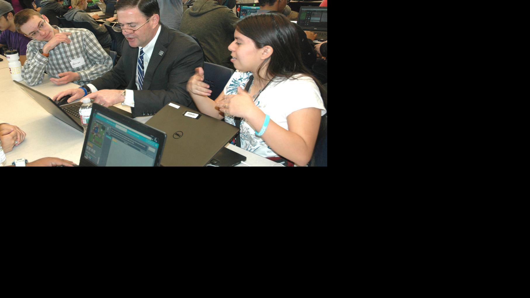 Gov. lauds coding program for high school students, but funding is slim