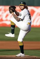 A's starter Estes blanks Angels