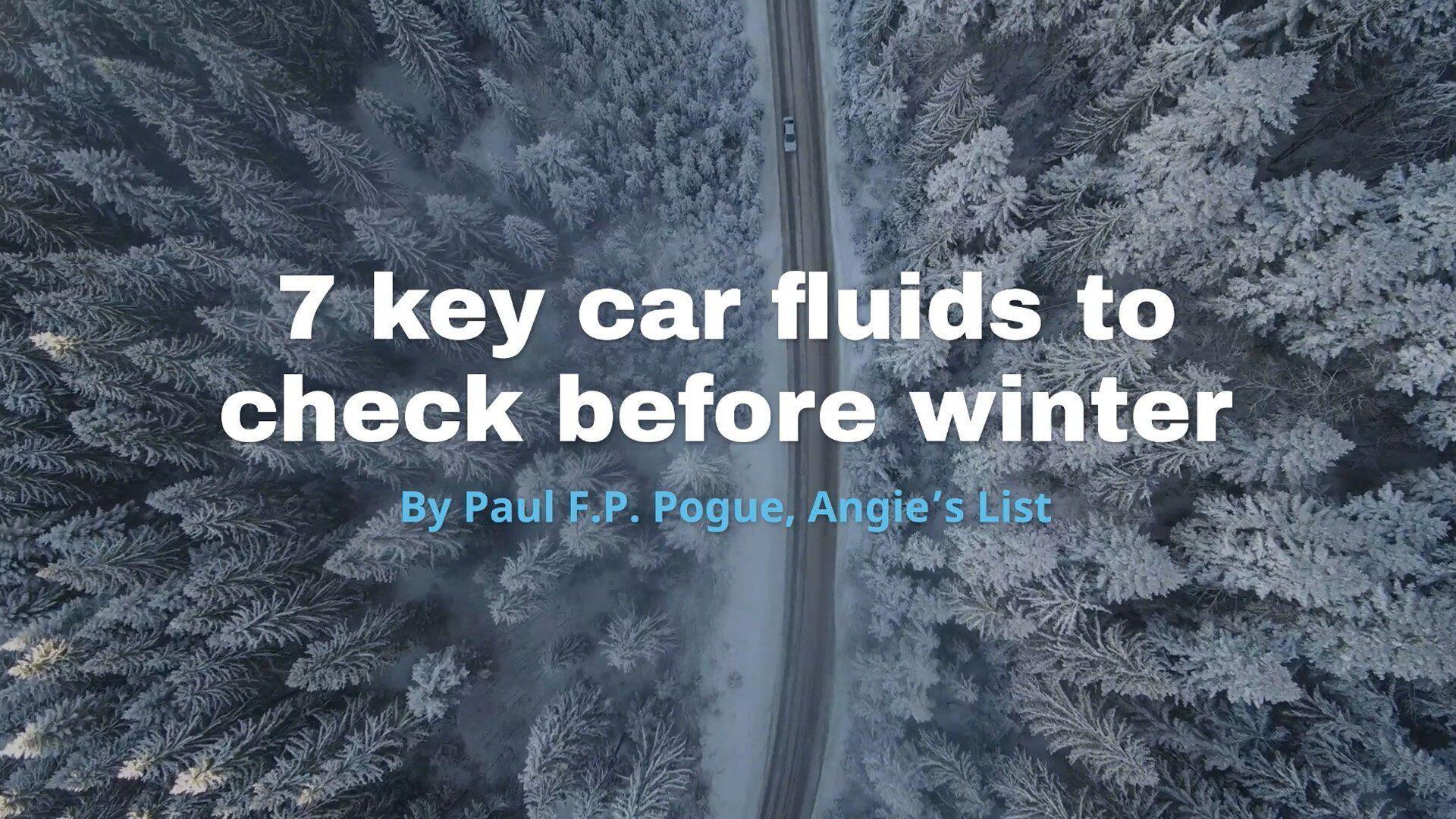 7 key car fluids to check before winter