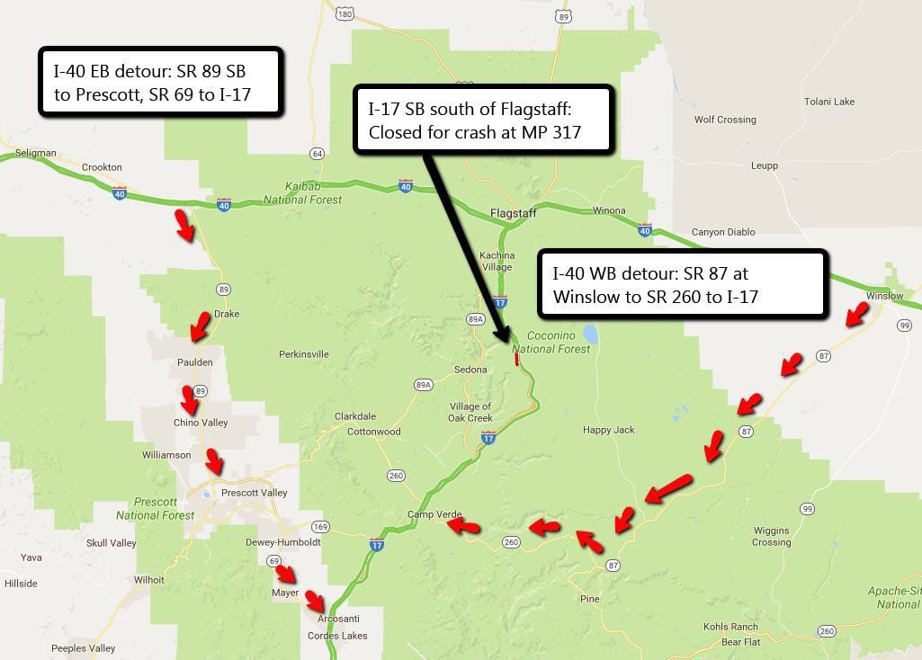 Southbound I17 reopened after 10hour Sunday closure Local